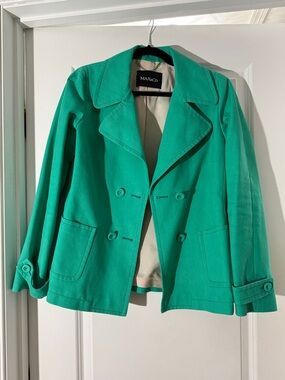 Max & Co. Double-Breasted Teal-Green Blazer